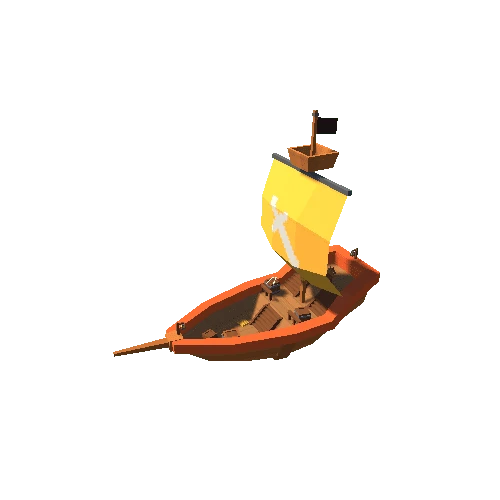 Pirate Ship 03 Sword A Orange